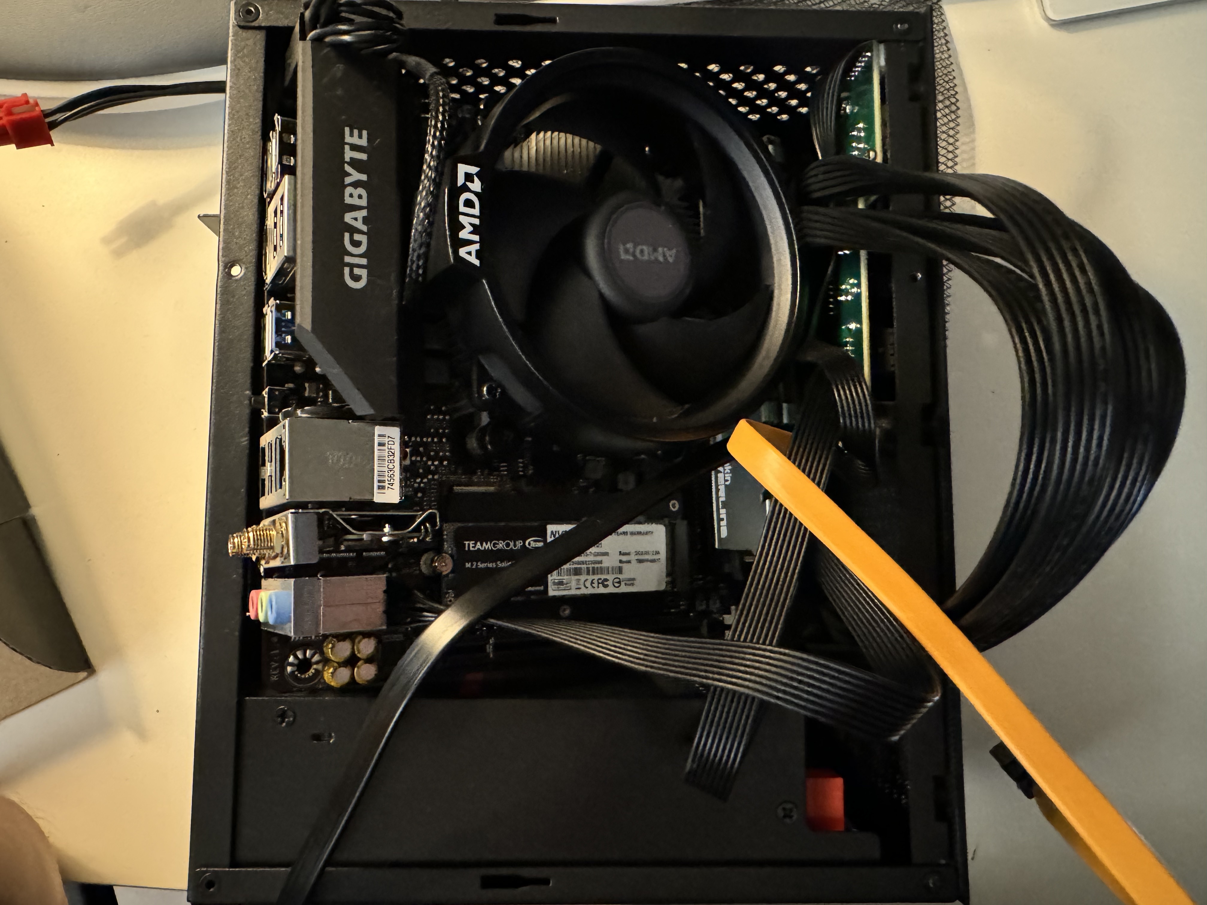 ITX mainboard in case