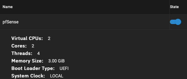 pfSense VM